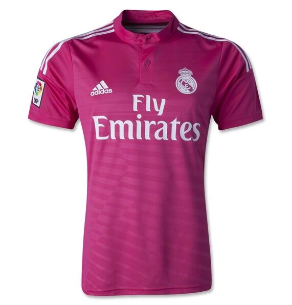 2014-15 Real Madrid Retro Pink Away Kit Soccer Jersey